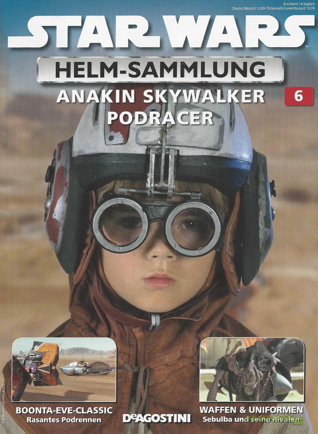 6 Podracer Anakin Skywalker Star Wars Helm  1:5 Sammlung Ausgabe Nr 